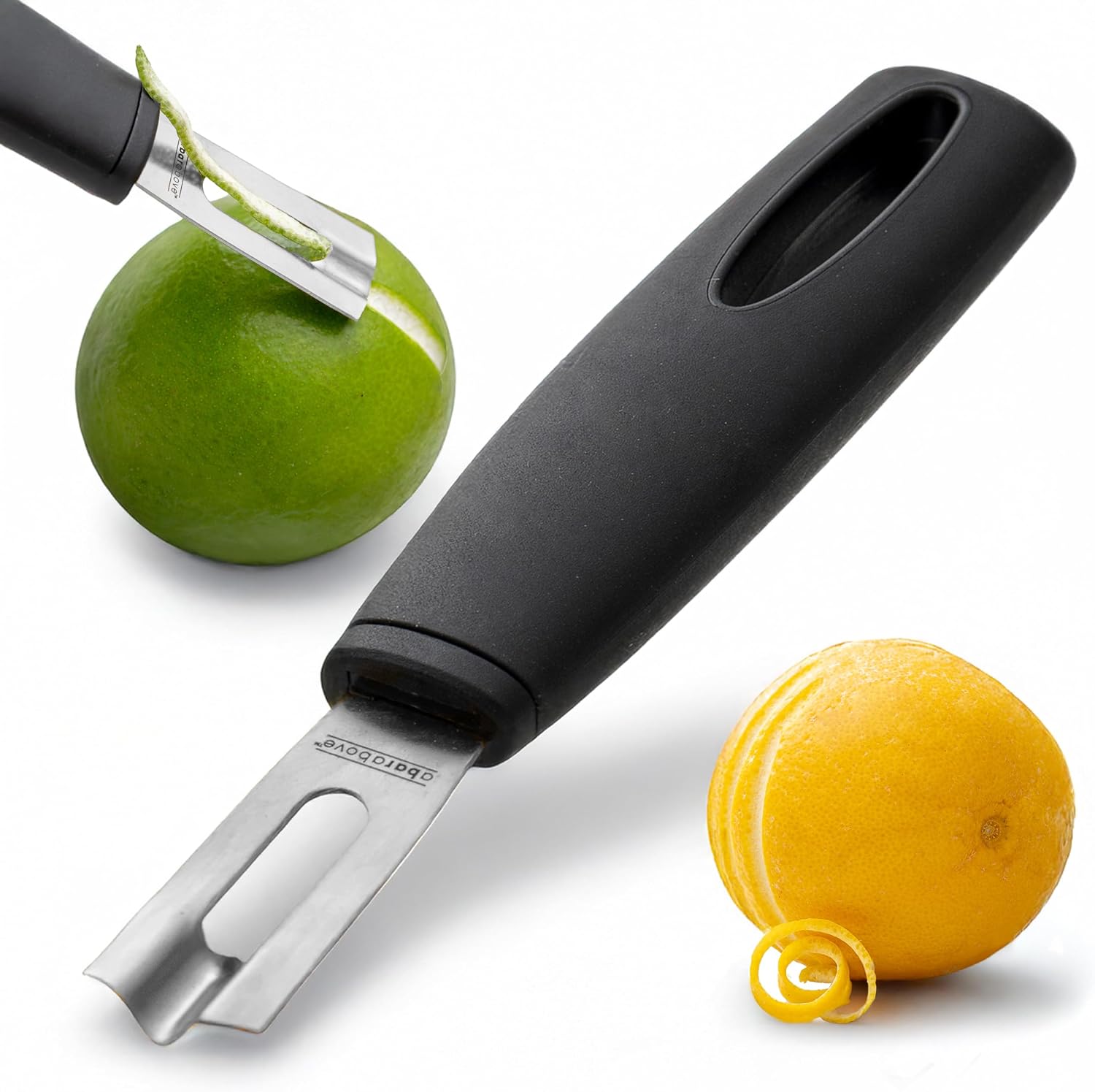 Peeler Channel Knife - Edelstahl-Kanalmesser für Zitrusfrüchte, Zester und Obstschäler