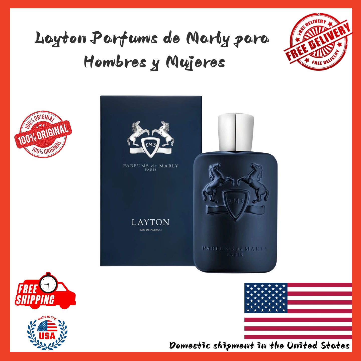 Home Bar Accessories - Parfums De Marly Layton 4,2oz Vollflasche