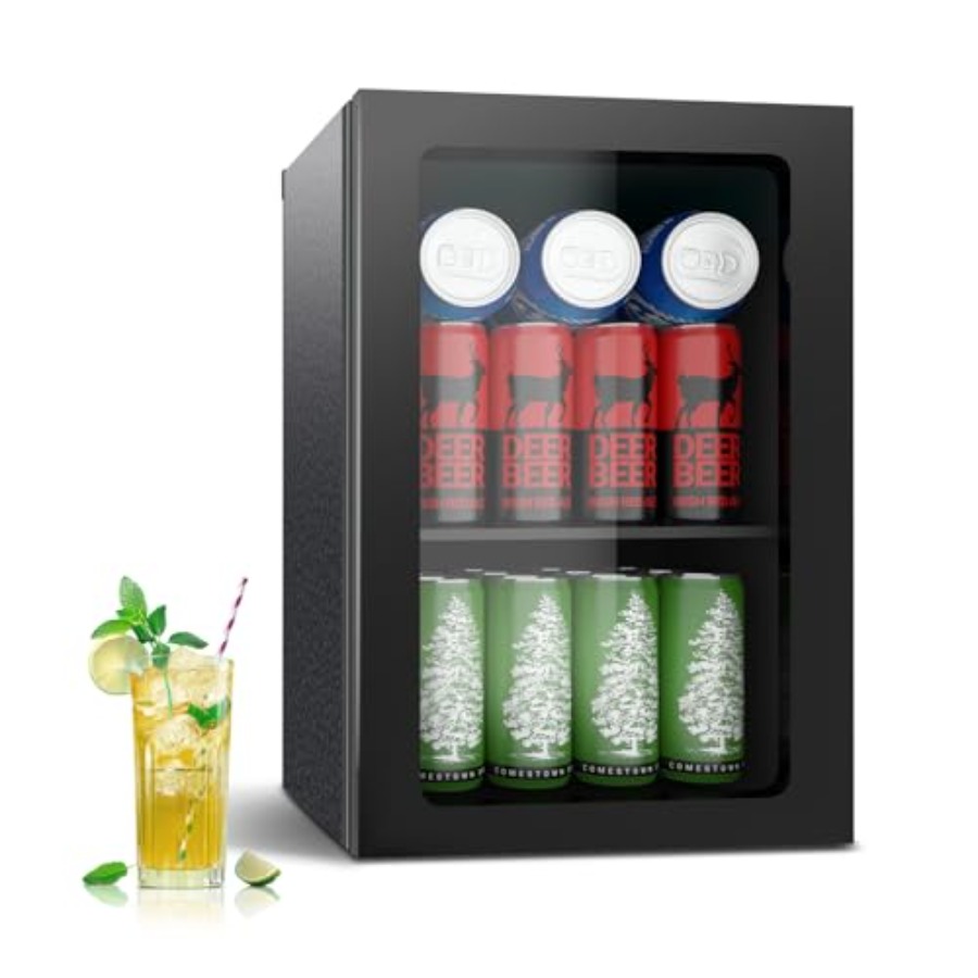 Home Bar And Fridge - Getränkekühlschrank für Büro, Schlafzimmer, Hausbar: 24-Dosen-Minikühlschrank