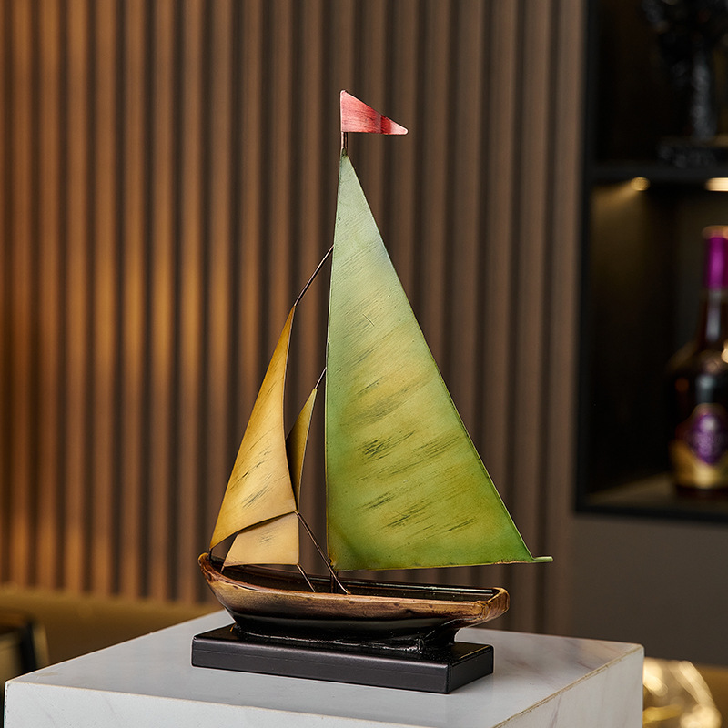 Home Bar Setup - Kreatives Segelboot-Modell Ornament, Luxuriöse Dekoration für