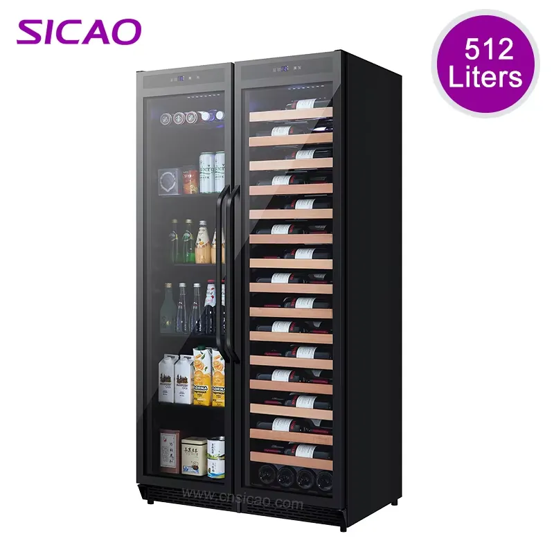 Home Bar And Fridge - Eingebauter Getränkekühlschrank mit Doppeltür, Weinkühler mit
