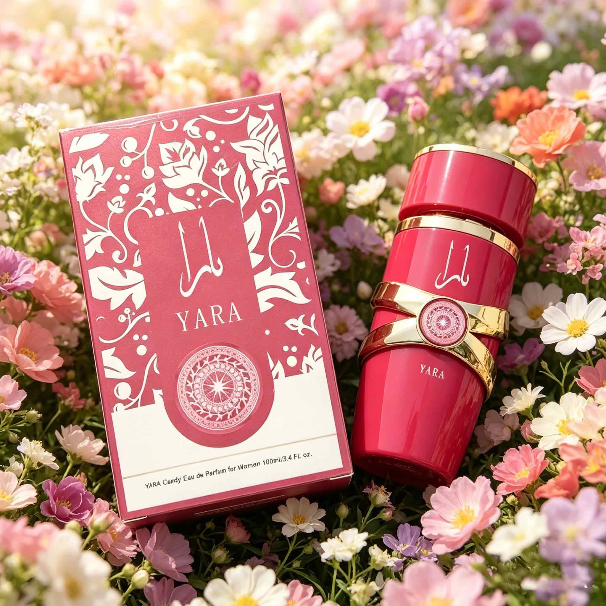 Home Bar Accessories - Yara Middle East Parfüm, Rosenrote Flasche