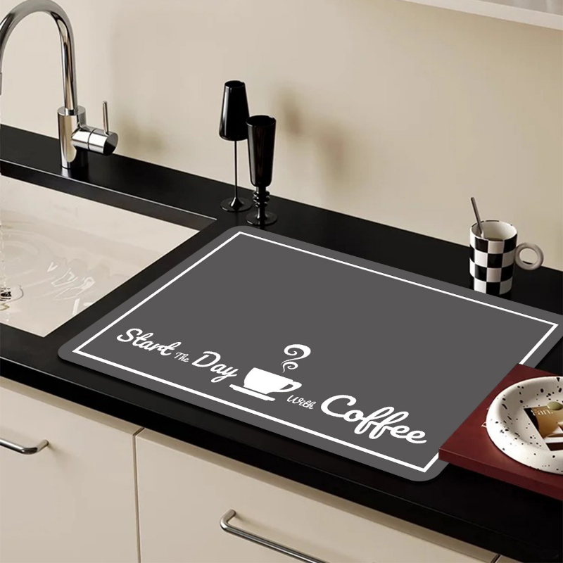 Ok, aber zuerst Kaffee Text Kü – Bar Mat Rubber Bewertung und Preis