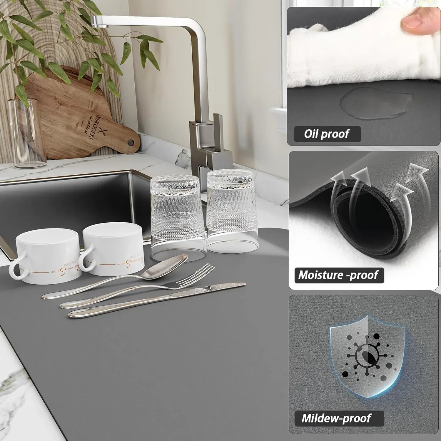 Küchenzubehör: Saugfähige Abtr – Bar Mat Rubber Bewertung und Preis
