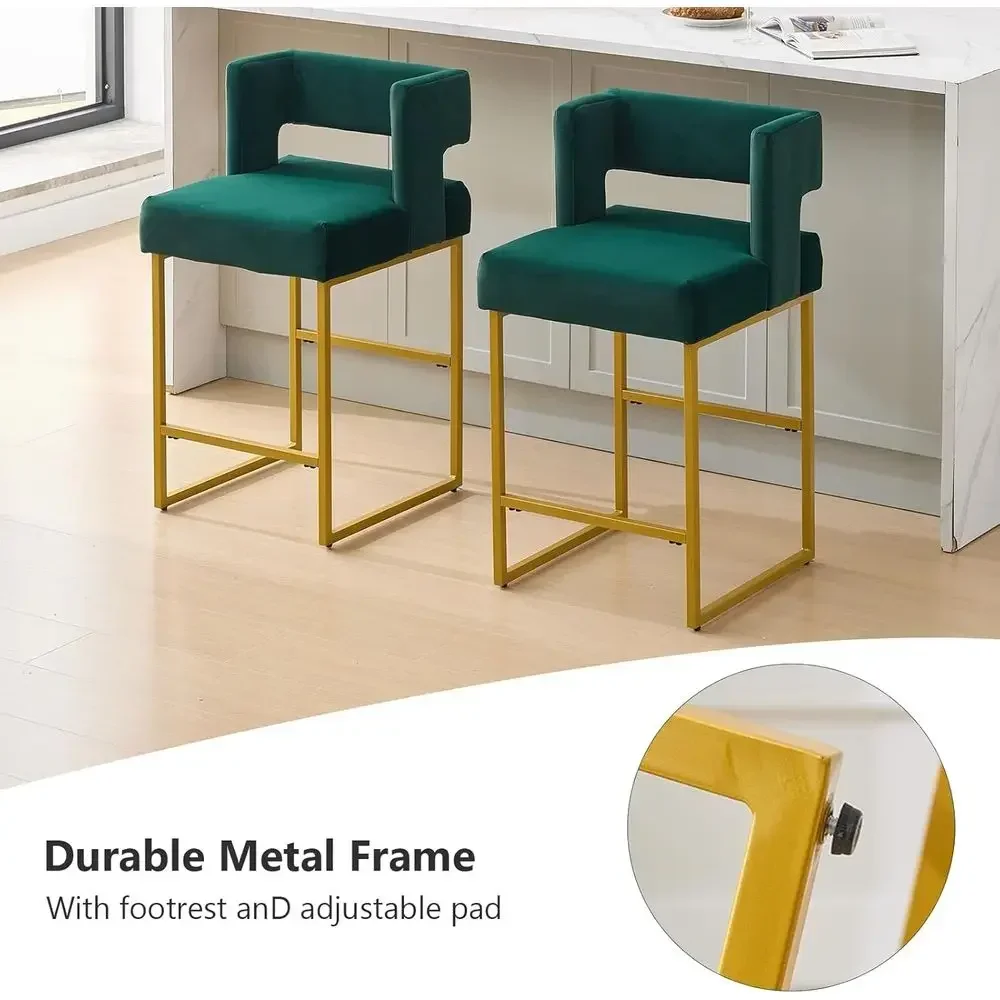 Set aus 2 grünen Samt-Barhocke – Home Bar Stools Bewertung und Preis