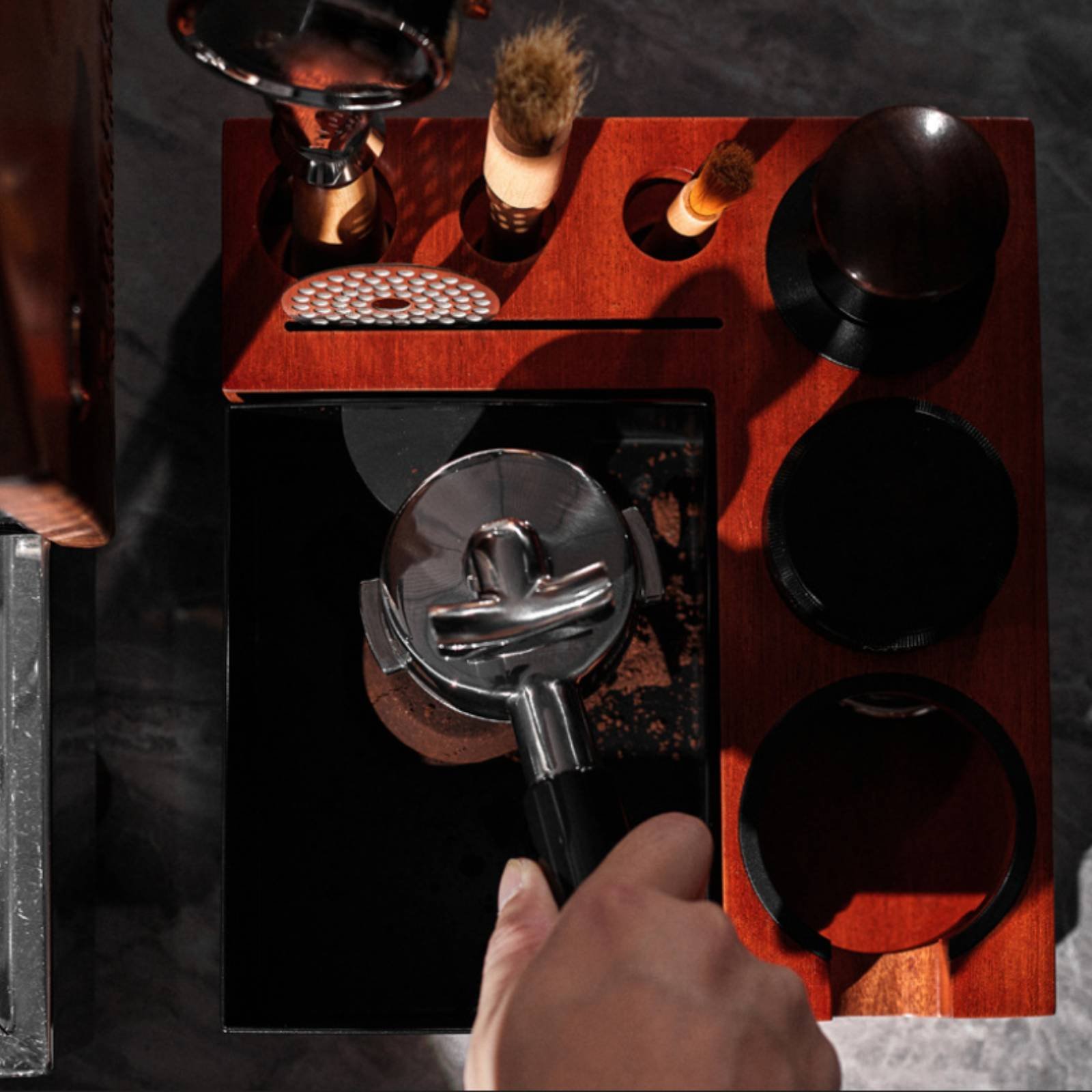 Holz-Tampstation Multifunktion – Home Barista Bewertung und Preis