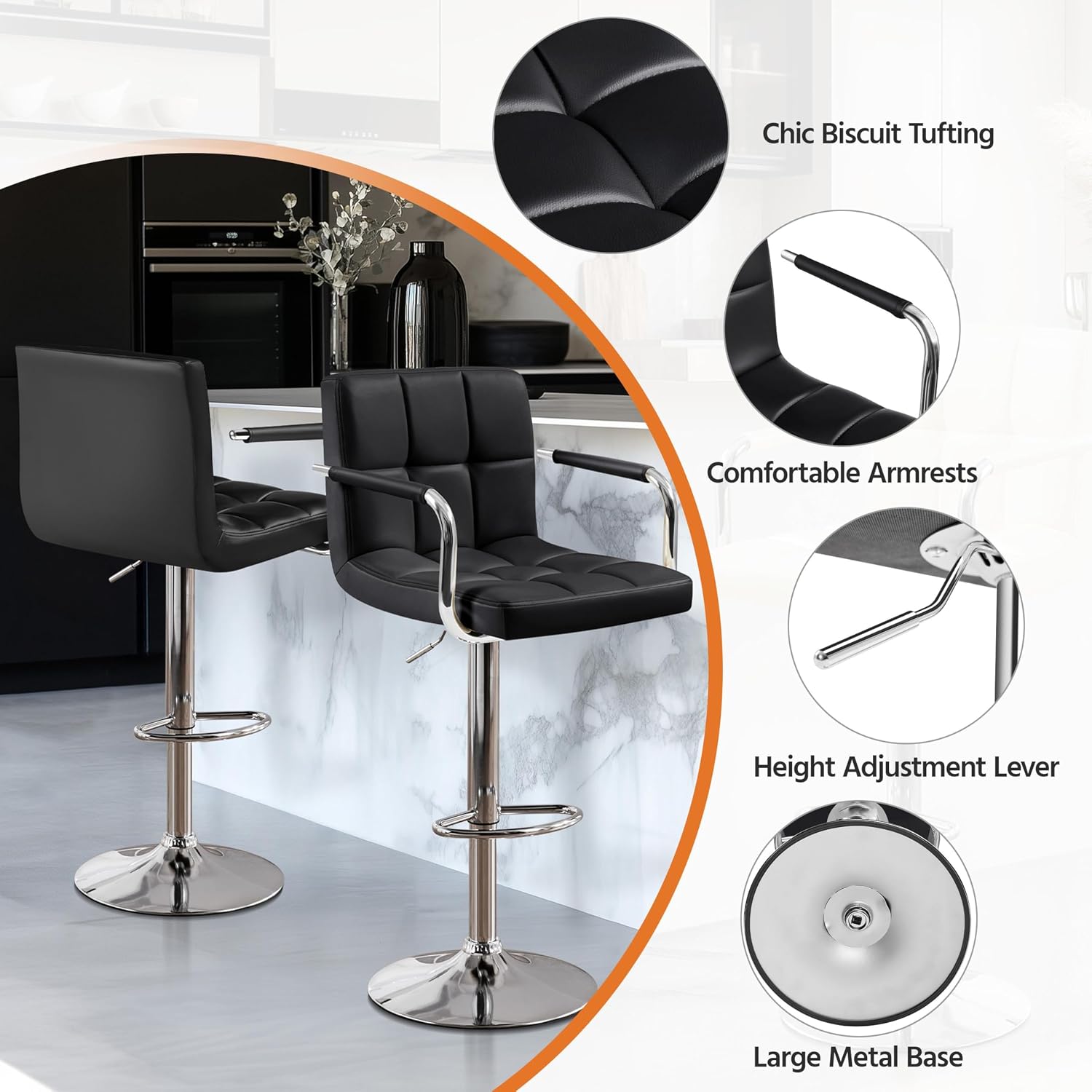 Barhocker-Set, 2 Stück, höhenv – Home Bar Stools Bewertung und Preis