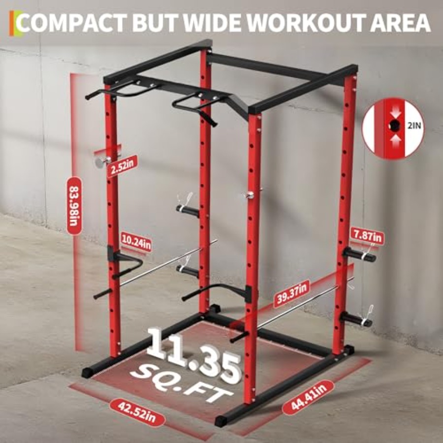 Hochbelastbarer Power Cage mit – Home Bar And Gym Bewertung und Preis