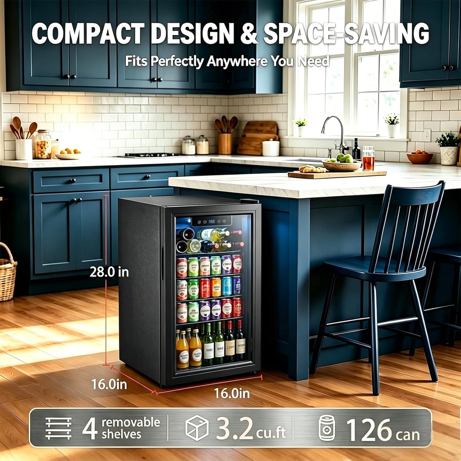 3,2 Kubikfuß Getränkekühlschra – Home Bar And Fridge Bewertung und Preis