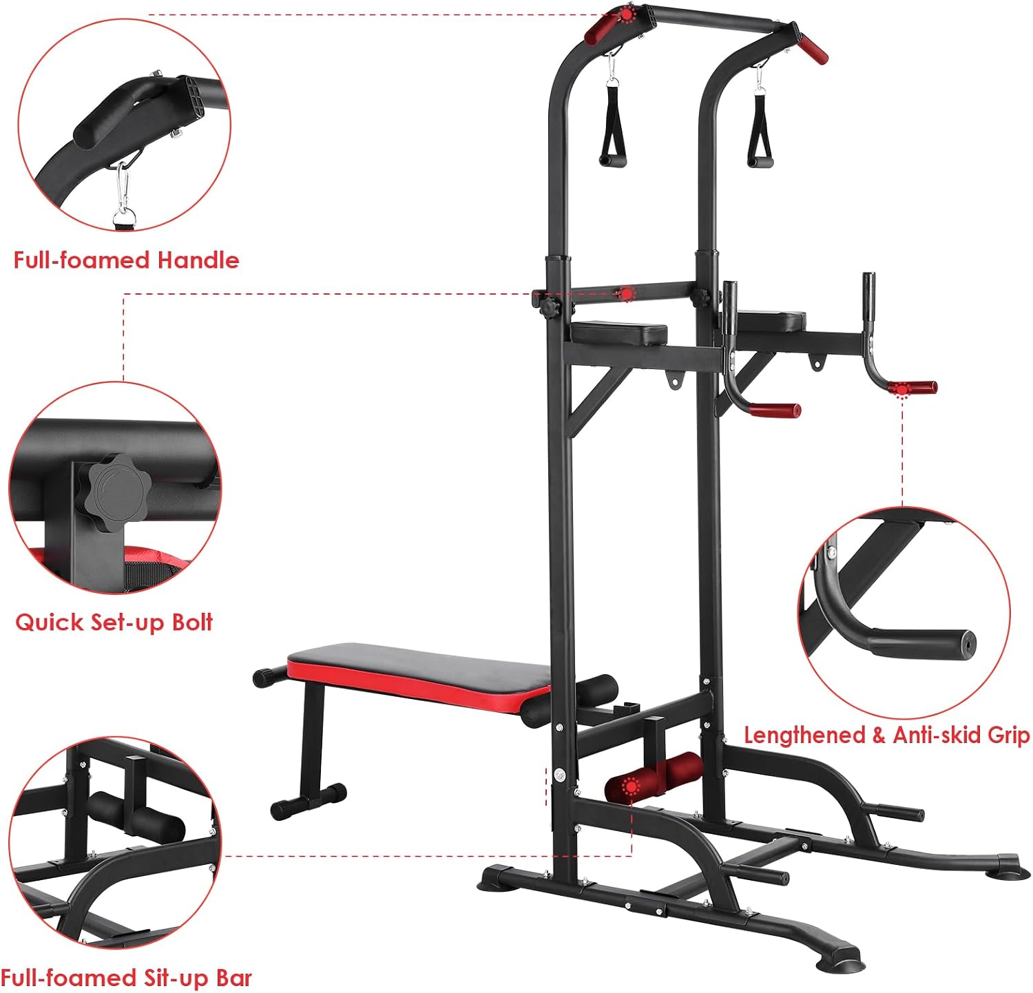 Kraftturm mit Bank, Klimmzugst – Home Bar And Gym Bewertung und Preis