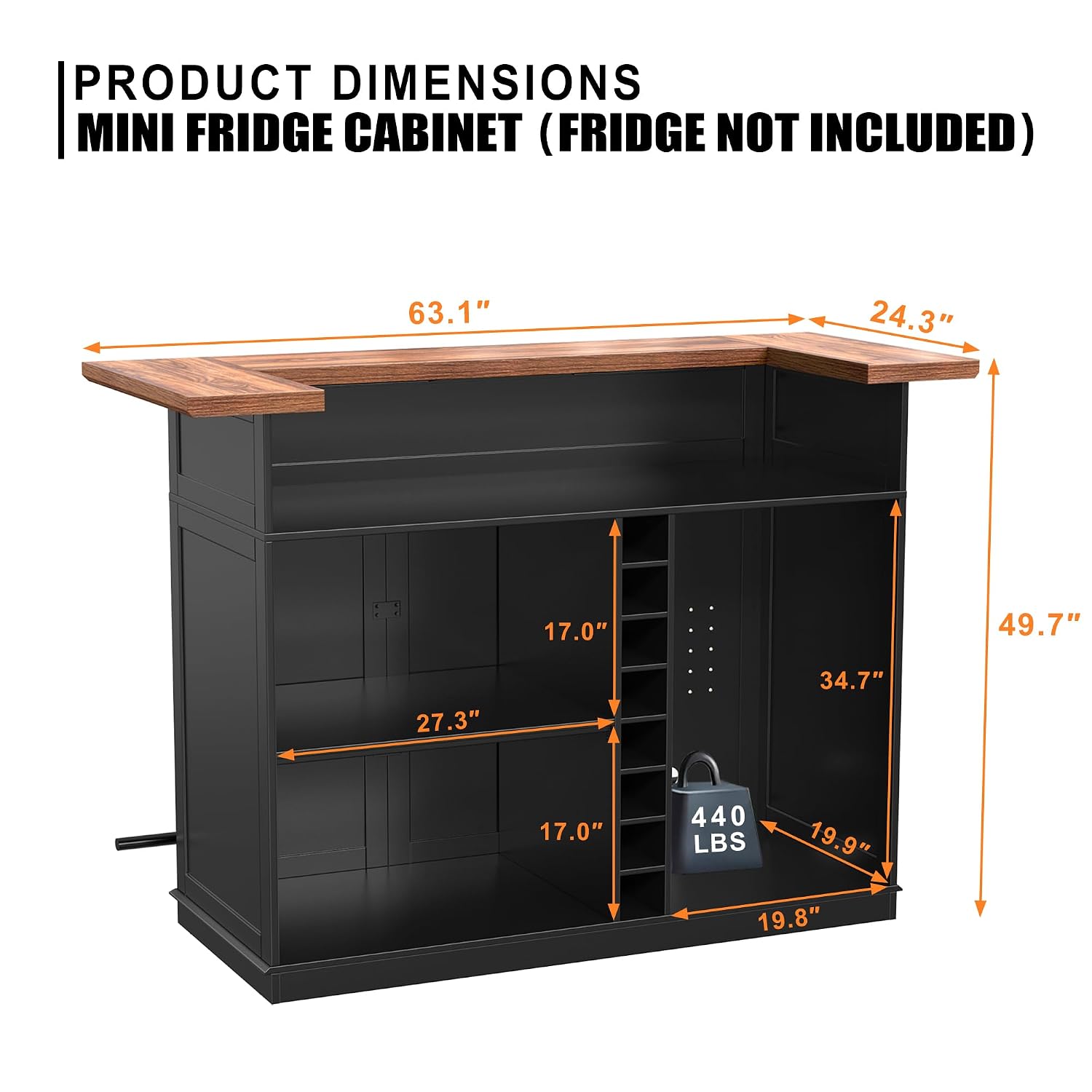 U-förmiger Barschrank mit Kühl – Home Bar And Fridge Bewertung und Preis