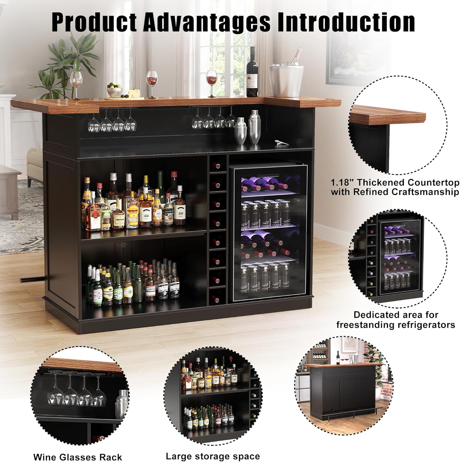 U-förmiger Barschrank mit Kühl – Home Bar And Fridge Bewertung und Preis