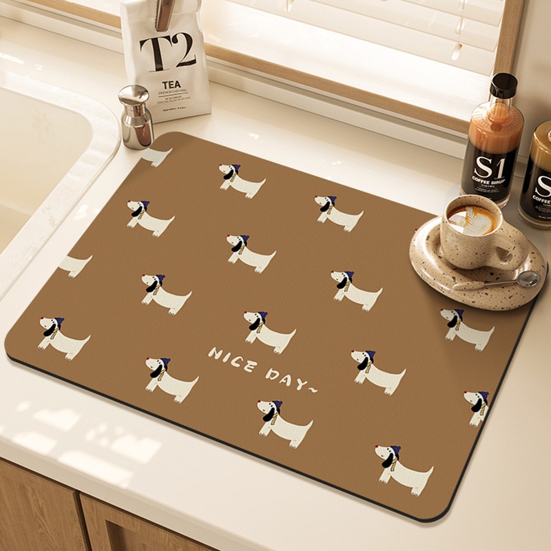Cartoon Mops Muster Gedruckt K – Bar Mat Rubber Bewertung und Preis