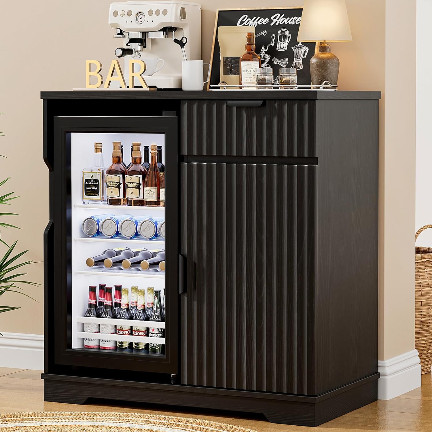 Gerillter Kaffeebar-Schrank mi – Home Bar And Fridge Bewertung und Preis