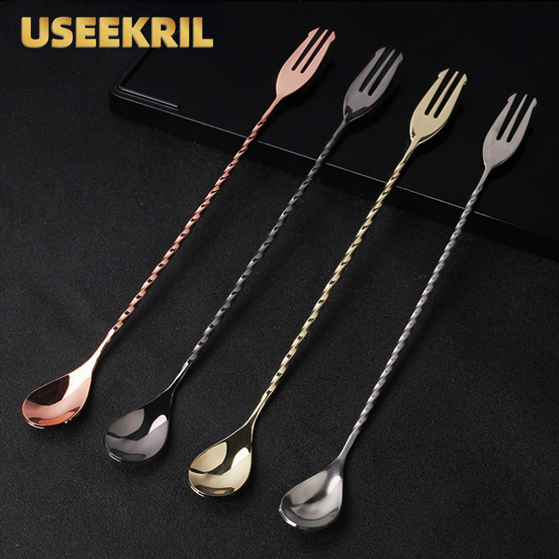 30 40 50cm Bar Löffel Mit Gabe – Bar Spoon Twisted Bewertung und Preis