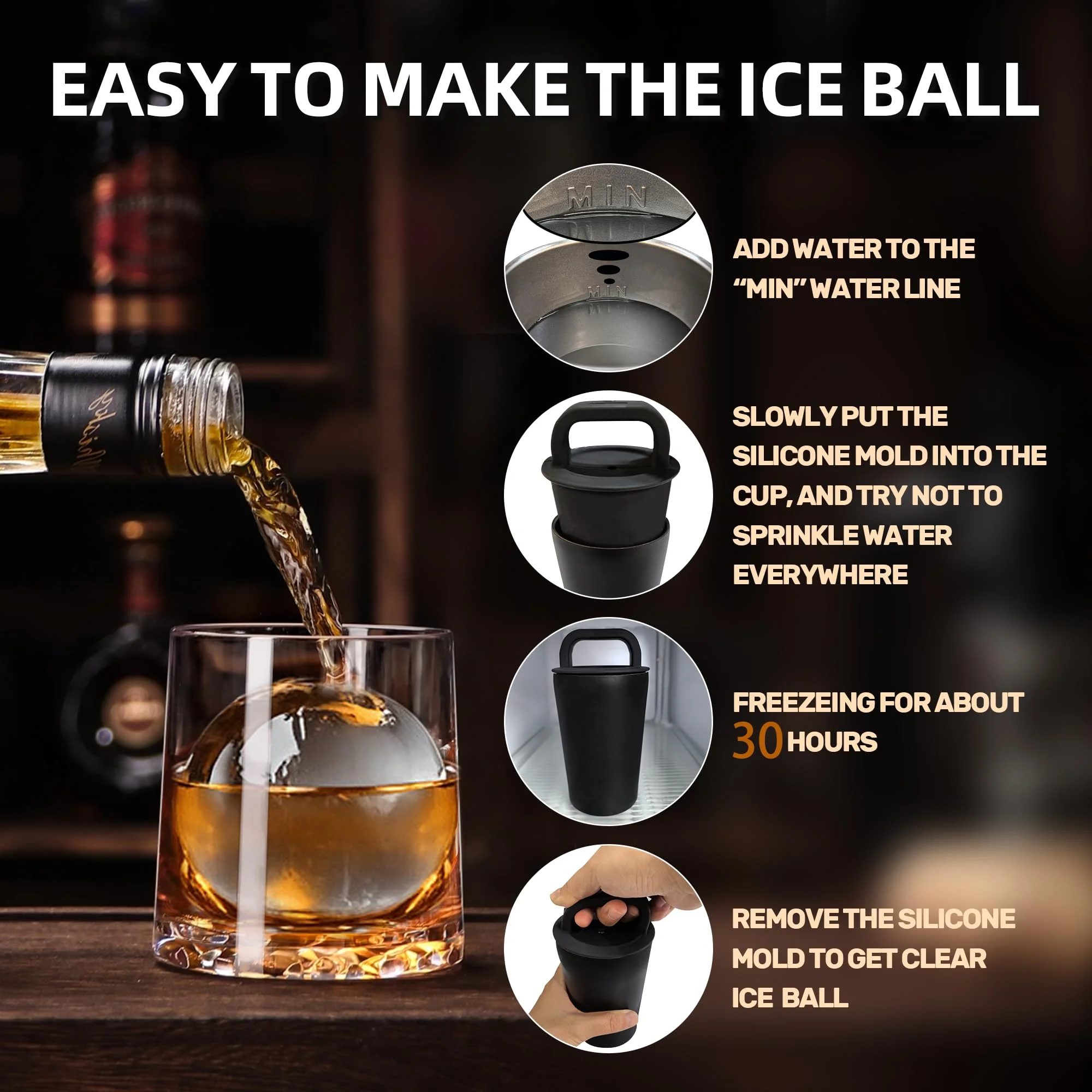 Kristallklarer Whiskey-Eisball – Ice Mold Sphere Bewertung und Preis