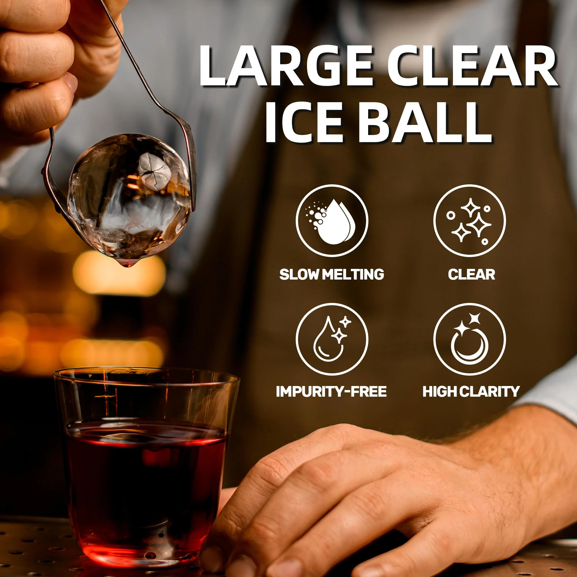 Kristallklarer Whiskey-Eisball – Ice Mold Sphere Bewertung und Preis